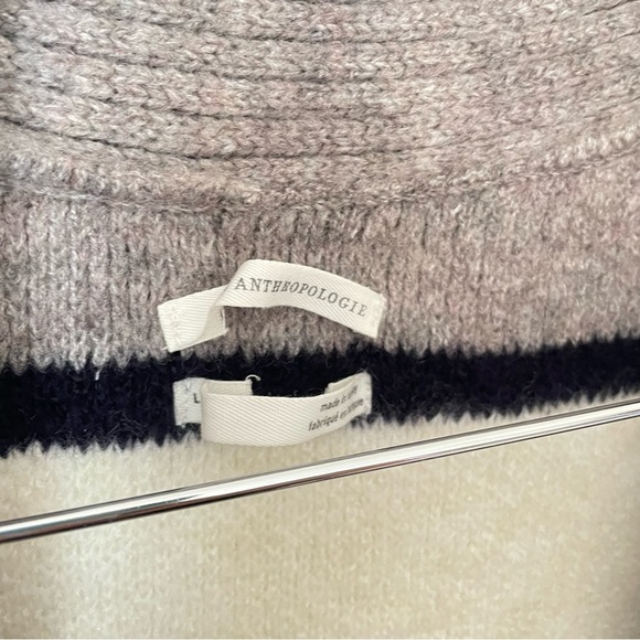 Anthropologie Pencey Striped Longline Sleeveless Cardigan Vest in Size Large - Picture 4 of 8